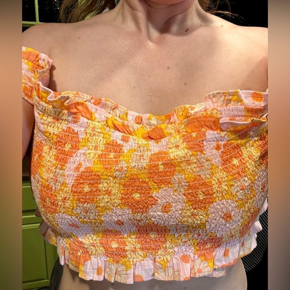Cotton on floral crop top